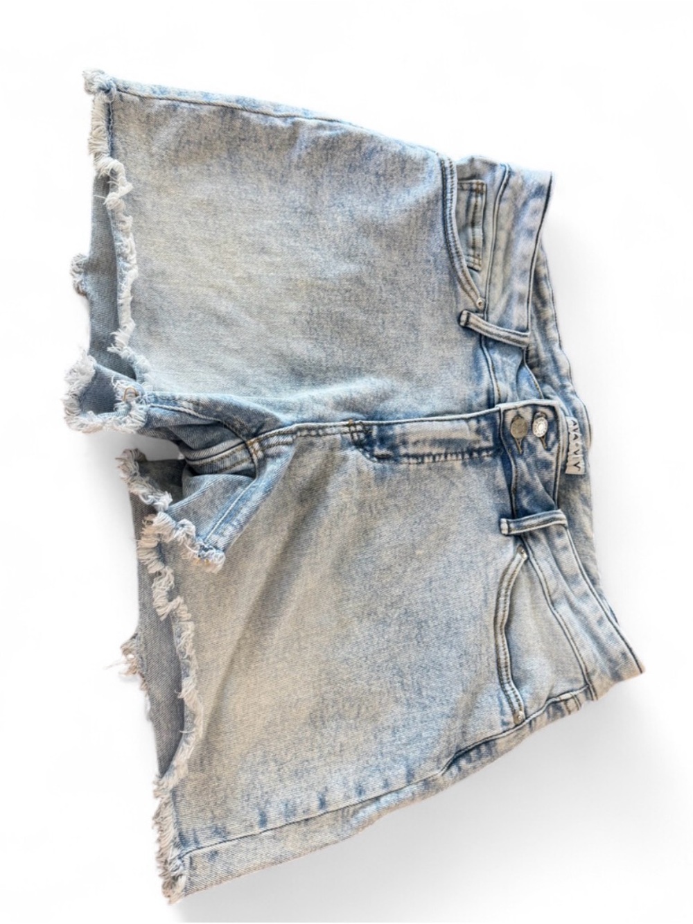 Ava & Viv Light Blue Frayed Denim Shorts